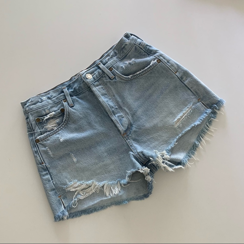 Agolde “Jaden” High-Rise shorts in Surreal